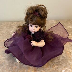 Marie Osmond Amaya Purple Dress Tiny Tot Porcelain Doll
